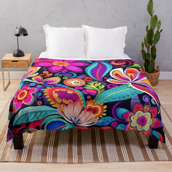 Item preview, Groovy Psychedelic Hippy Trippy Different Flowers Pattern designed and sold by GrinGalore.