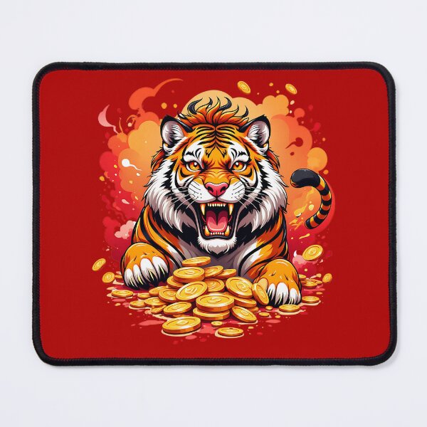 Item preview, Majestic Tiger Surrounded by Golden Coin designed and sold by Itsheartshop.