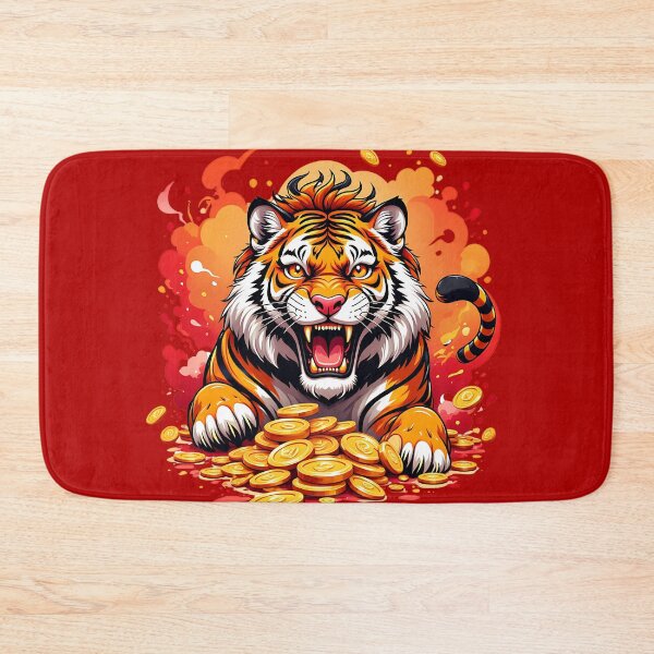Item preview, Majestic Tiger Surrounded by Golden Coin designed and sold by Itsheartshop.