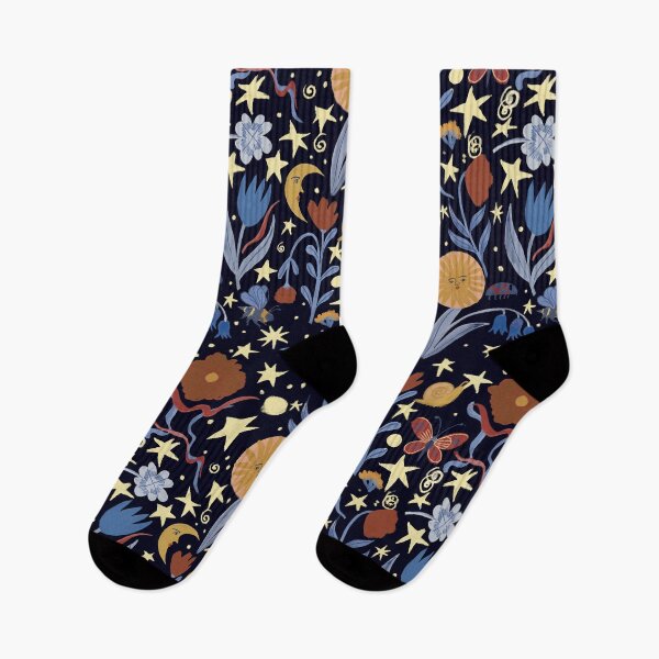 Item preview, Night Matisse-Inspired Celestial Garden Pattern Illustration Jemma Jamie Skidmore  designed and sold by Jemma Jamie Skidmore.
