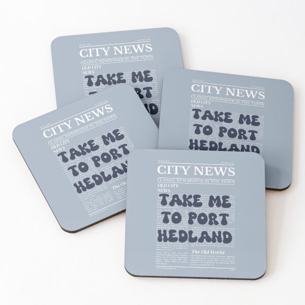 Item preview, "Take Me to Port Hedland" – Australia, Elegant Newspaper-Style Design designed and sold by RM-Journey.