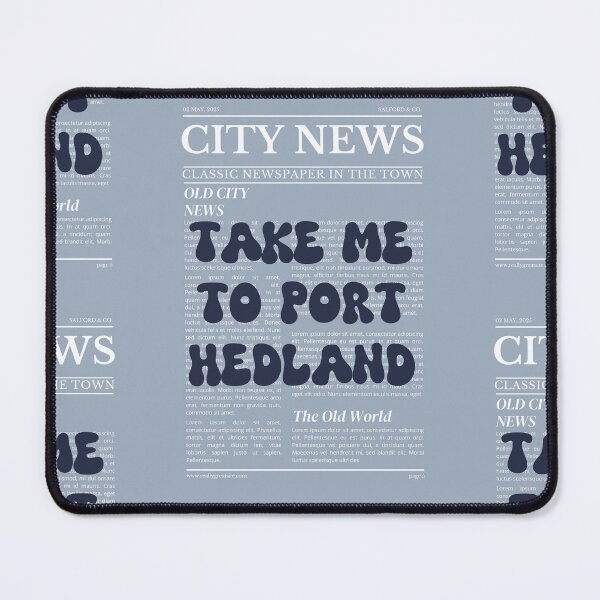 Item preview, "Take Me to Port Hedland" – Australia, Elegant Newspaper-Style Design designed and sold by RM-Journey.