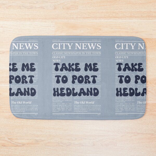 Item preview, "Take Me to Port Hedland" – Australia, Elegant Newspaper-Style Design designed and sold by RM-Journey.