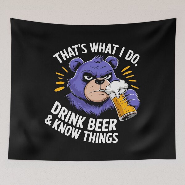 Item preview, Grumpy Bear Beer Lover Funny Drinking Shirt Party Know Things designed and sold by w1ckerman.
