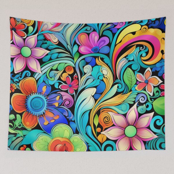 Item preview, Groovy Psychedelic Trip Hippy Flowers designed and sold by GrinGalore.