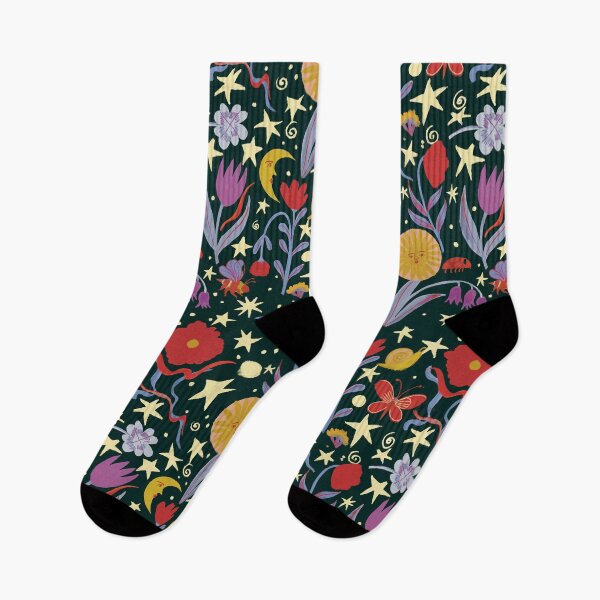 Item preview, Night Matisse-Inspired Celestial Garden Pattern Illustration Jemma Jamie Skidmore  designed and sold by Jemma Jamie Skidmore.