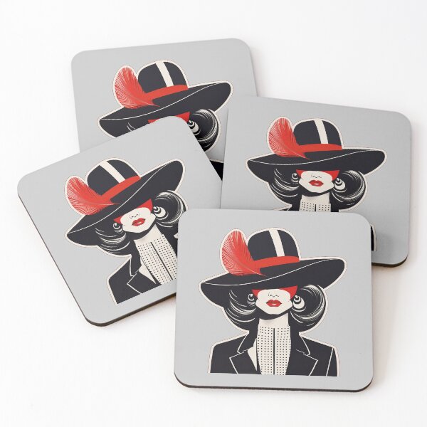 Item preview, Vouge woman in hat  designed and sold by DropRomance.