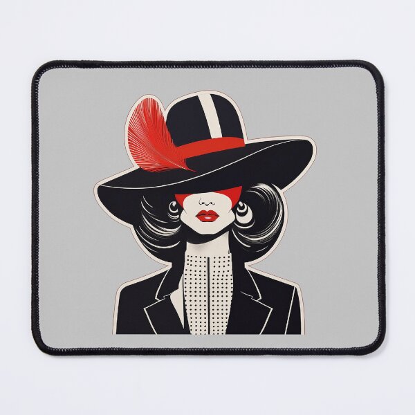 Item preview, Vouge woman in hat  designed and sold by DropRomance.