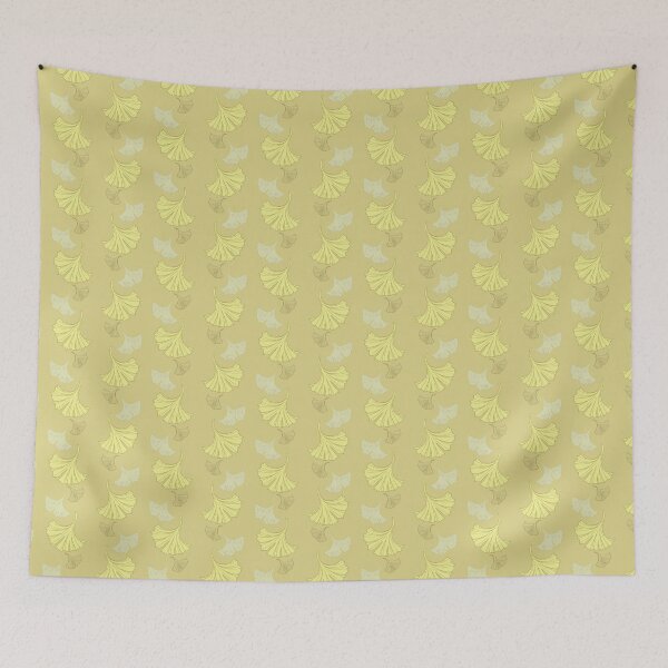Item preview, Cascading Ginkgo on golden wheat designed and sold by LisaLeQuelenec.