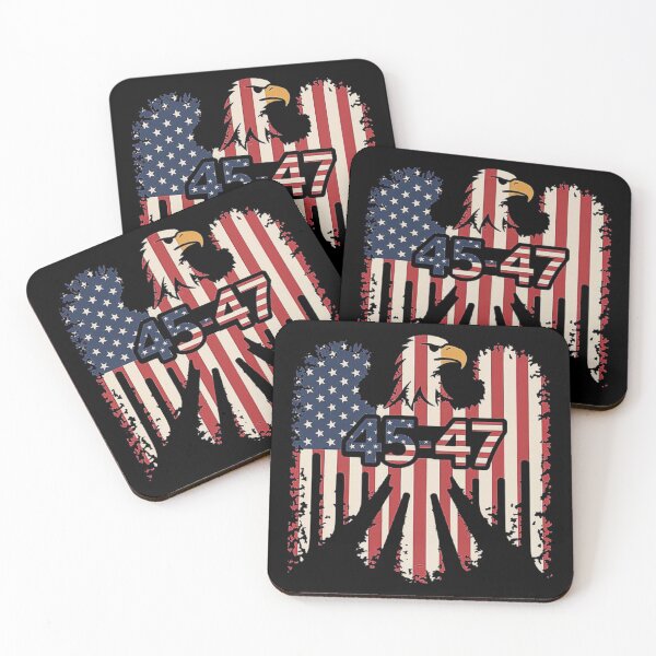 Item preview, Trump 2024 45-47 Vintage American Flag Retro Eagle 45-47 Trump designed and sold by love3617.