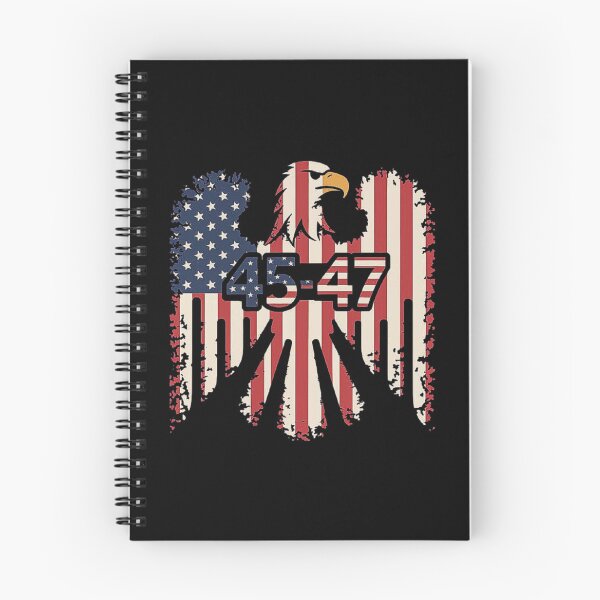 Item preview, Trump 2024 45-47 Vintage American Flag Retro Eagle 45-47 Trump designed and sold by love3617.