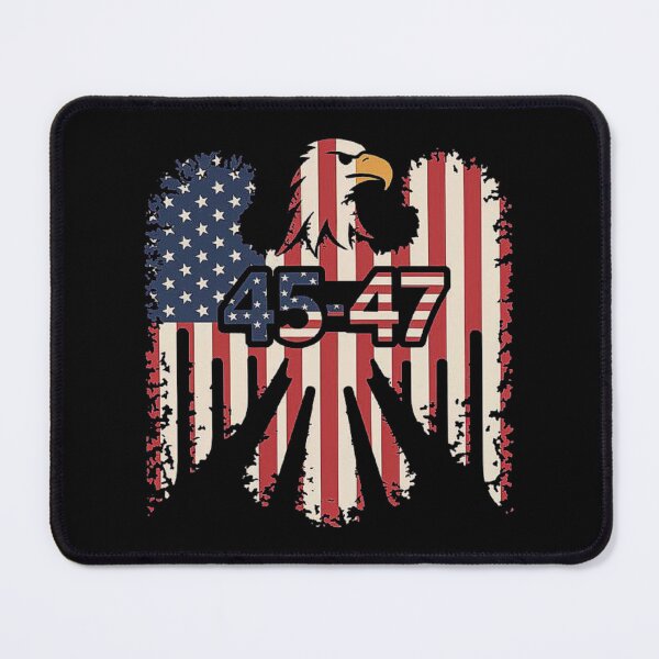 Item preview, Trump 2024 45-47 Vintage American Flag Retro Eagle 45-47 Trump designed and sold by love3617.