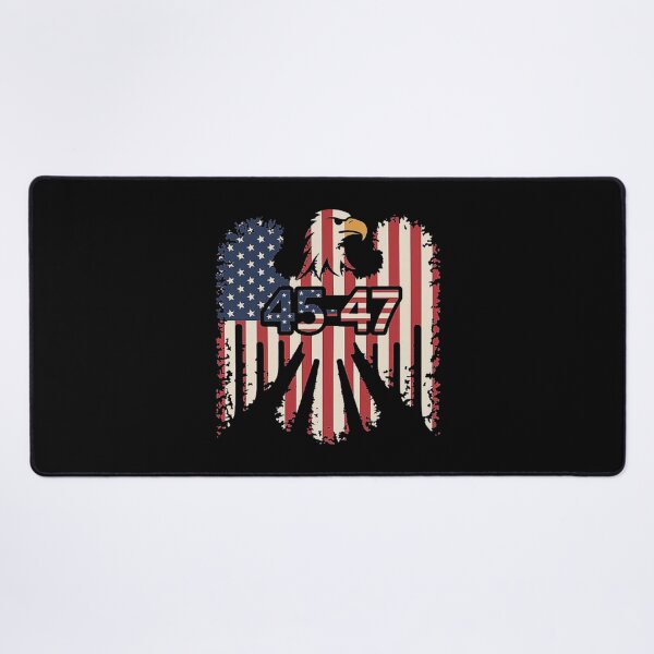 Item preview, Trump 2024 45-47 Vintage American Flag Retro Eagle 45-47 Trump designed and sold by love3617.