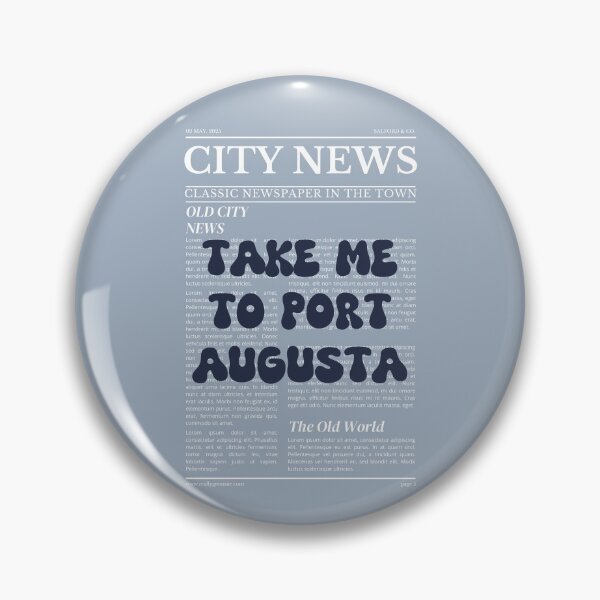 Item preview, "Take Me to Port Augusta" – Australia, Elegant Newspaper-Style Design designed and sold by RM-Journey.