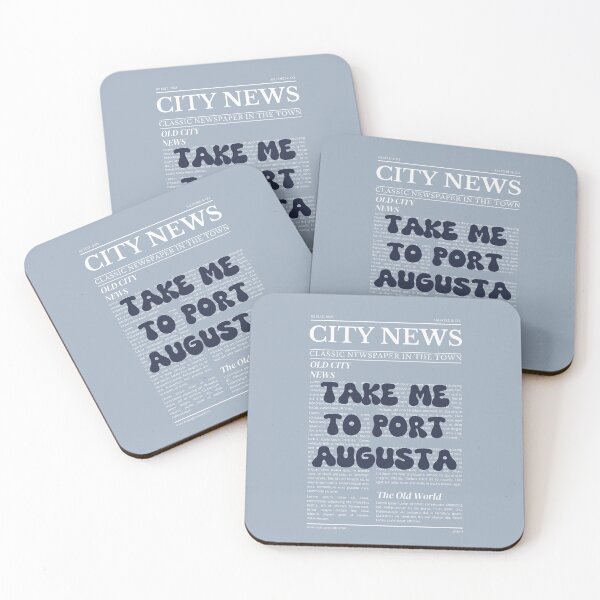 Item preview, "Take Me to Port Augusta" – Australia, Elegant Newspaper-Style Design designed and sold by RM-Journey.