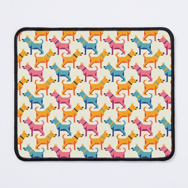 Item preview, Cool and colourful dog patterns designed and sold by Fat Fish Canvas.