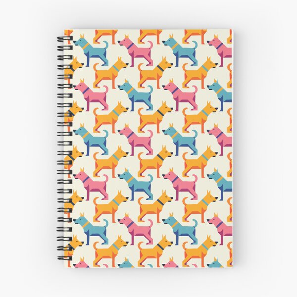 Item preview, Cool and colourful dog patterns designed and sold by Fat Fish Canvas.