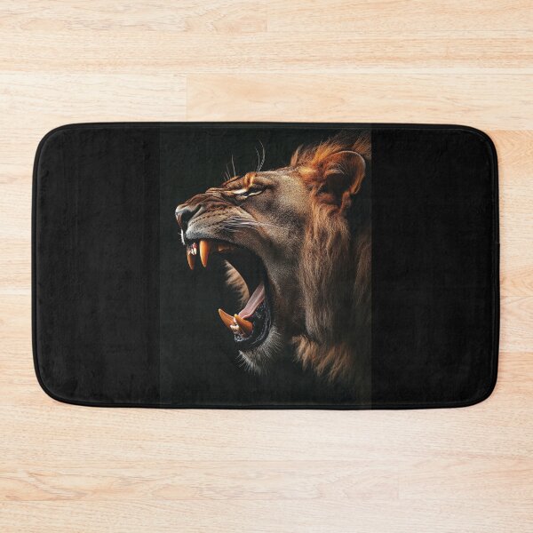 Item preview, A majestic lion roaring in the dark designed and sold by MiraCleAI.