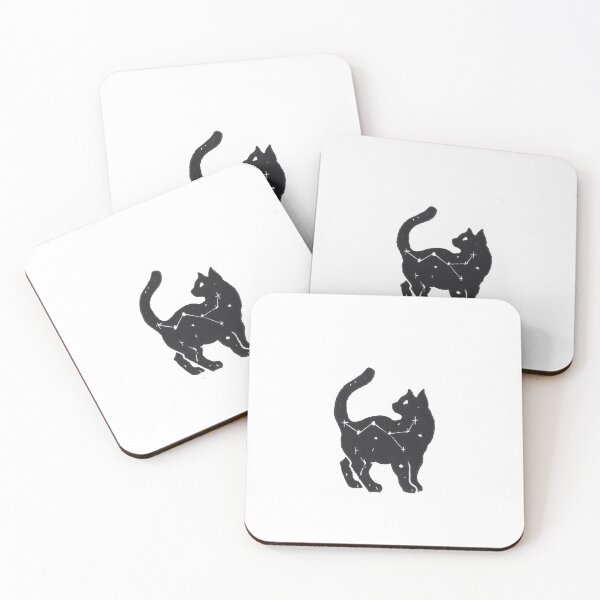 Item preview, Linoprint Starry Cat designed and sold by Threeleaves.