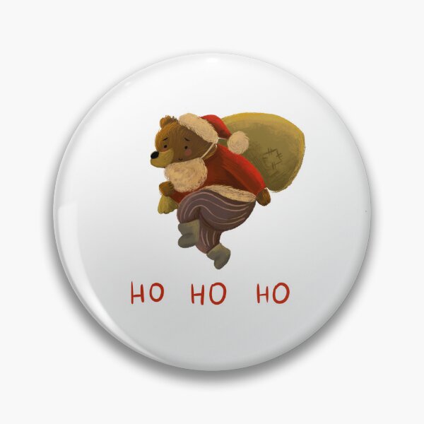 Item preview, Christmas Ho Ho Ho design with a cute bear dressed up in Santa Claus costume  designed and sold by volhakaliaha.