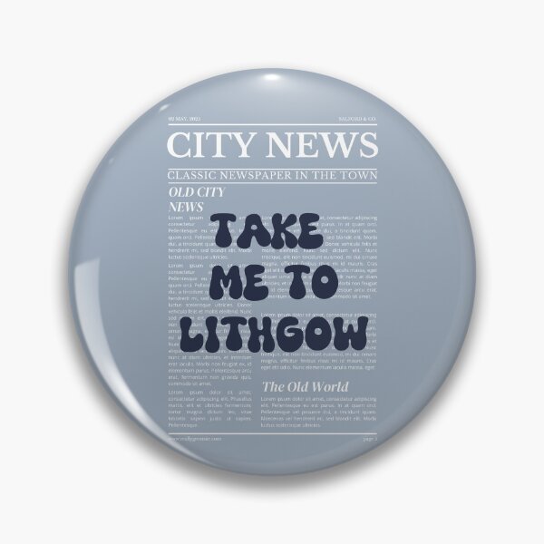 Item preview, "Take Me to Lithgow" – Australia, Elegant Newspaper-Style Design designed and sold by RM-Journey.