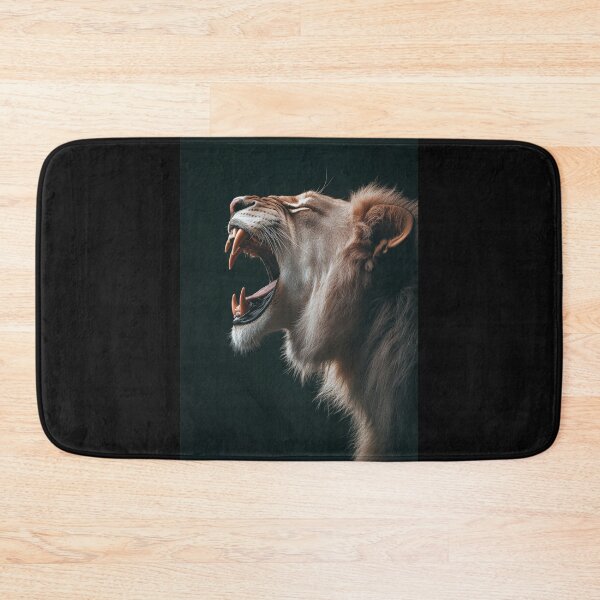 Item preview, A majestic lion roaring in the dark designed and sold by MiraCleAI.