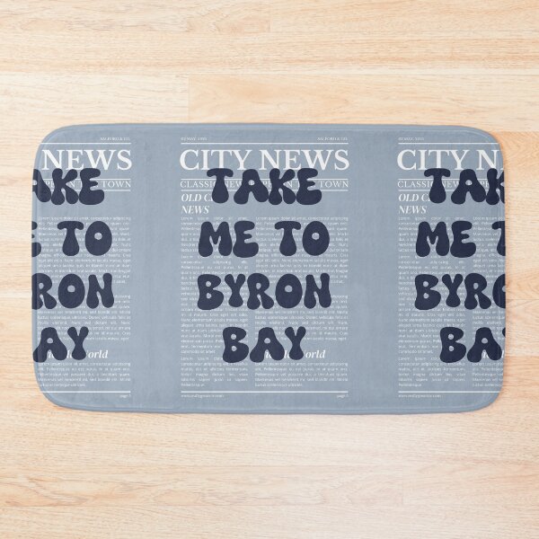 Item preview, "Take Me to Byron Bay" – Australia, Elegant Newspaper-Style Design designed and sold by RM-Journey.