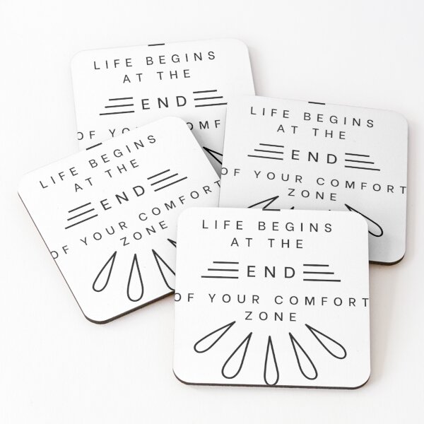 Item preview, Life Begins at the End of your Comfort Zone - Motivational/ Inspirational quotes designed and sold by TishCO.