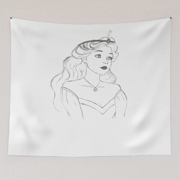 Item preview, Princess handdrawn art designed and sold by Flashmarkett.