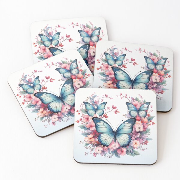 Item preview, Flowers and butterflies wreath isolated on white background designed and sold by MiraCleAI.