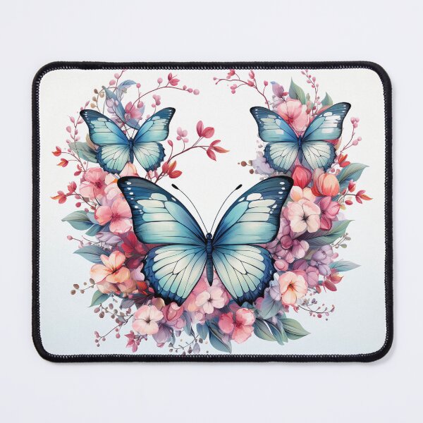 Item preview, Flowers and butterflies wreath isolated on white background designed and sold by MiraCleAI.