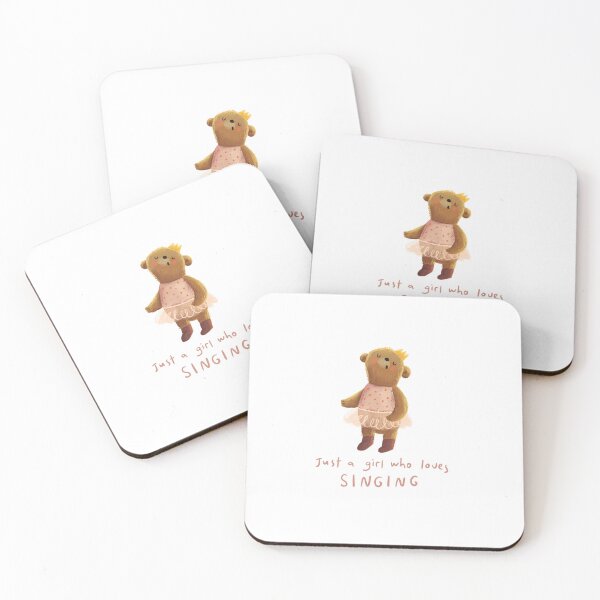 Item preview, Just a girl who loves signing design with a cute little bear signing a song designed and sold by volhakaliaha.
