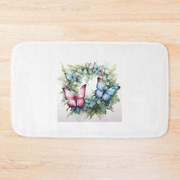 Item preview, Flowers and butterflies wreath isolated on white background designed and sold by MiraCleAI.