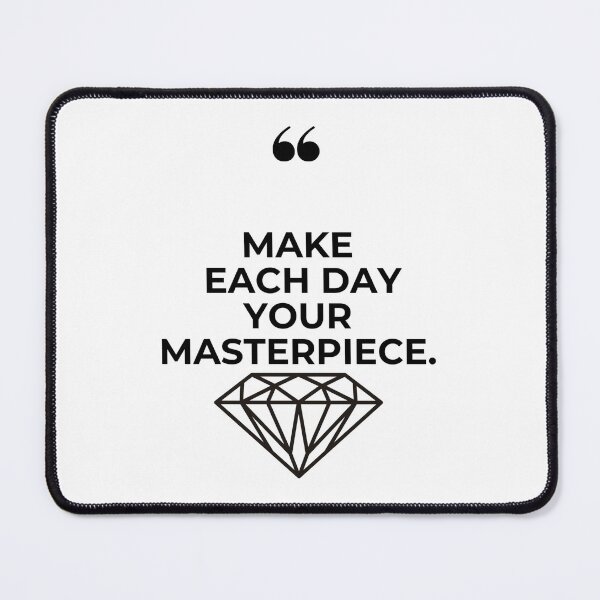 Item preview, "MAKE EACH DAY YOUR MASTERPIECE" - Diamond Black and White - Motivational/ Inspirational quotes designed and sold by TishCO.