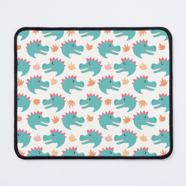 Item preview, Blue Dino face patterns designed and sold by Fat Fish Canvas.
