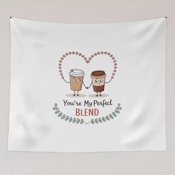 Item preview, Cute Coffee Couple - "You're My Perfect Blend" Illustration designed and sold by Pattamo1.