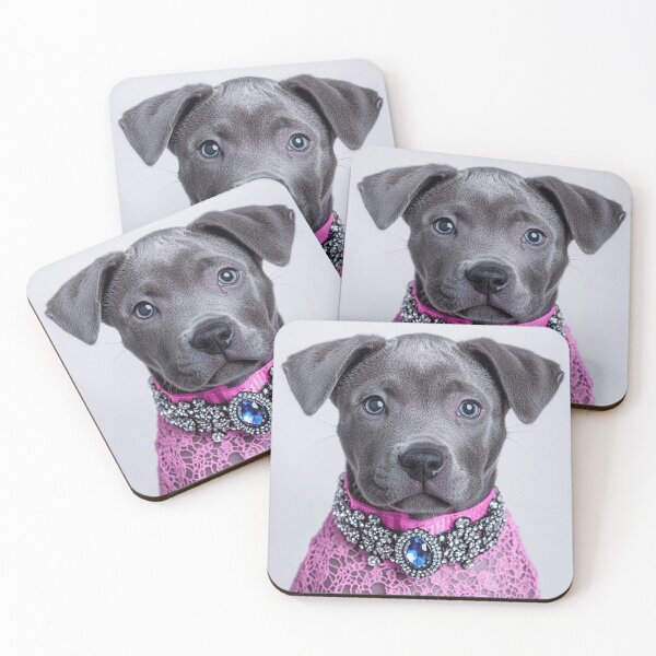 Item preview,  Pretty In Lace Staffy Puppy designed and sold by Nocturne  Paws.