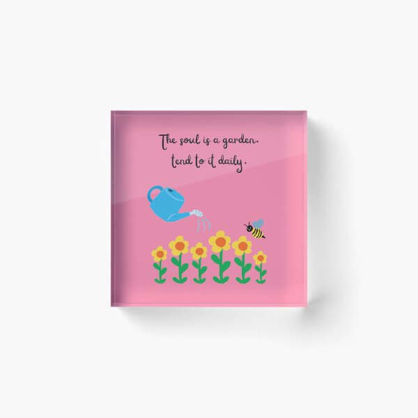 Item preview, Positive Self Care Design | Pink Background | The Soul Is A Garden, Tend To It Daily designed and sold by Mystify-.