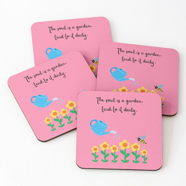 Item preview, Positive Self Care Design | Pink Background | The Soul Is A Garden, Tend To It Daily designed and sold by Mystify-.
