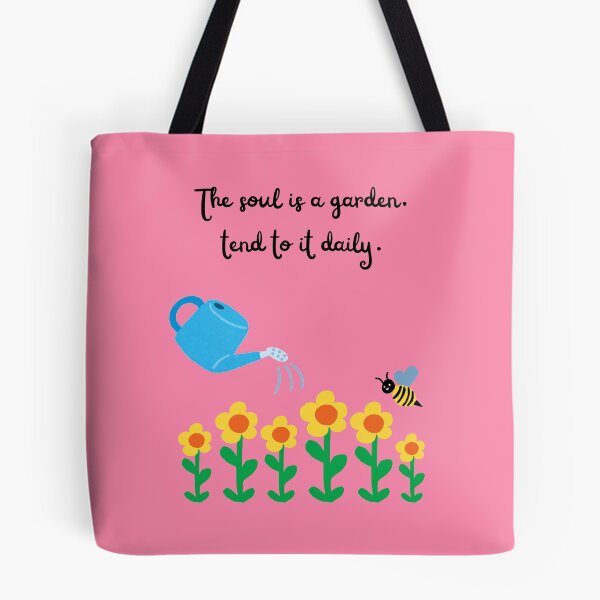 Item preview, Positive Self Care Design | Pink Background | The Soul Is A Garden, Tend To It Daily designed and sold by Mystify-.