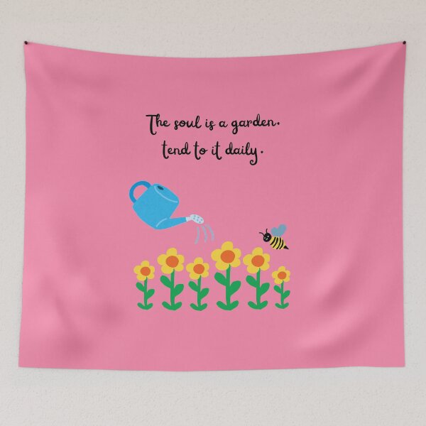 Item preview, Positive Self Care Design | Pink Background | The Soul Is A Garden, Tend To It Daily designed and sold by Mystify-.