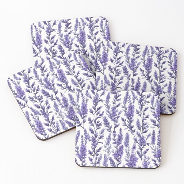 Item preview, Pattern with lavender flowers on a light background. designed and sold by PrintLabStudio.