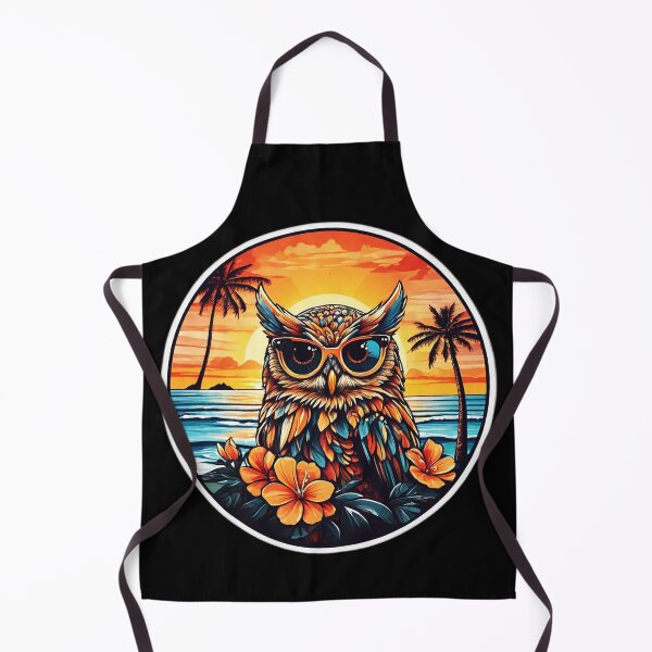 Artikelvorschau, Entspannte Eule mit Sonnenbrille am Palm Tree Beach entworfen und verkauft von NautiChic.