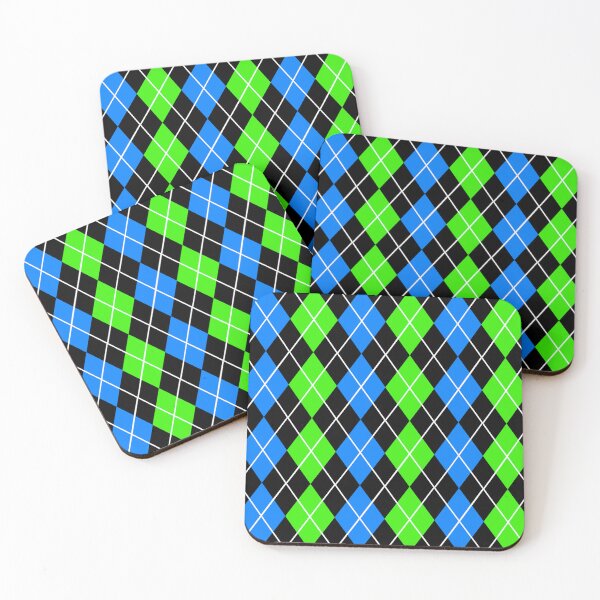 Item preview, Blue Green Black Argyle Pattern Design  designed and sold by PatternTitan.