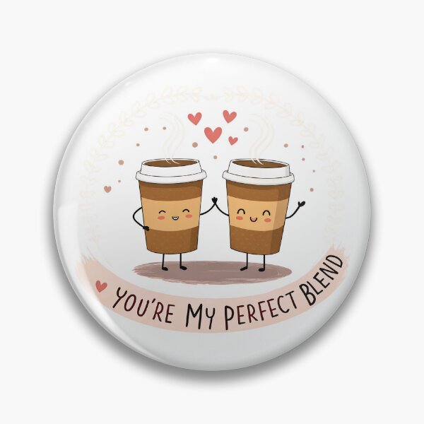 Item preview, Cute Coffee Couple - "You're My Perfect Blend" Whimsical Illustration designed and sold by Pattamo1.