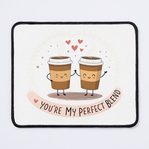 Item preview, Cute Coffee Couple - "You're My Perfect Blend" Whimsical Illustration designed and sold by Pattamo1.