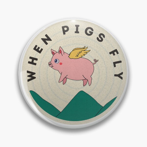 Item preview, Flying Pig Funny Design | When Pigs Fly Art designed and sold by GALUMARKET.