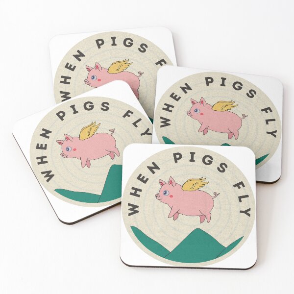 Item preview, Flying Pig Funny Design | When Pigs Fly Art designed and sold by GALUMARKET.