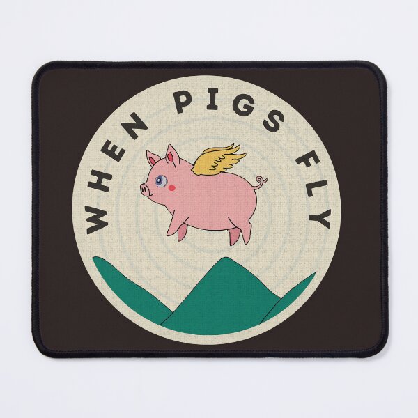 Item preview, Flying Pig Funny Design | When Pigs Fly Art designed and sold by GALUMARKET.