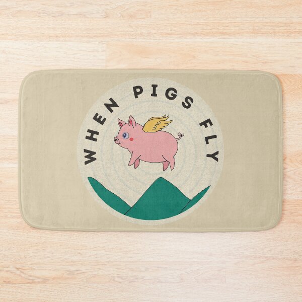 Item preview, Flying Pig Funny Design | When Pigs Fly Art designed and sold by GALUMARKET.
